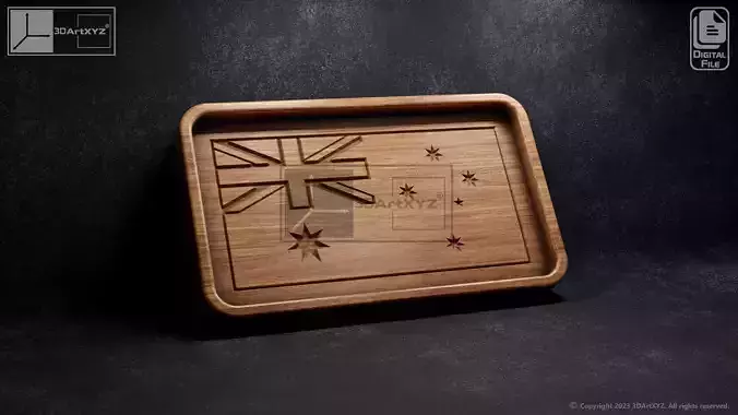 Australian Flag Tray - CNC Files for Wood