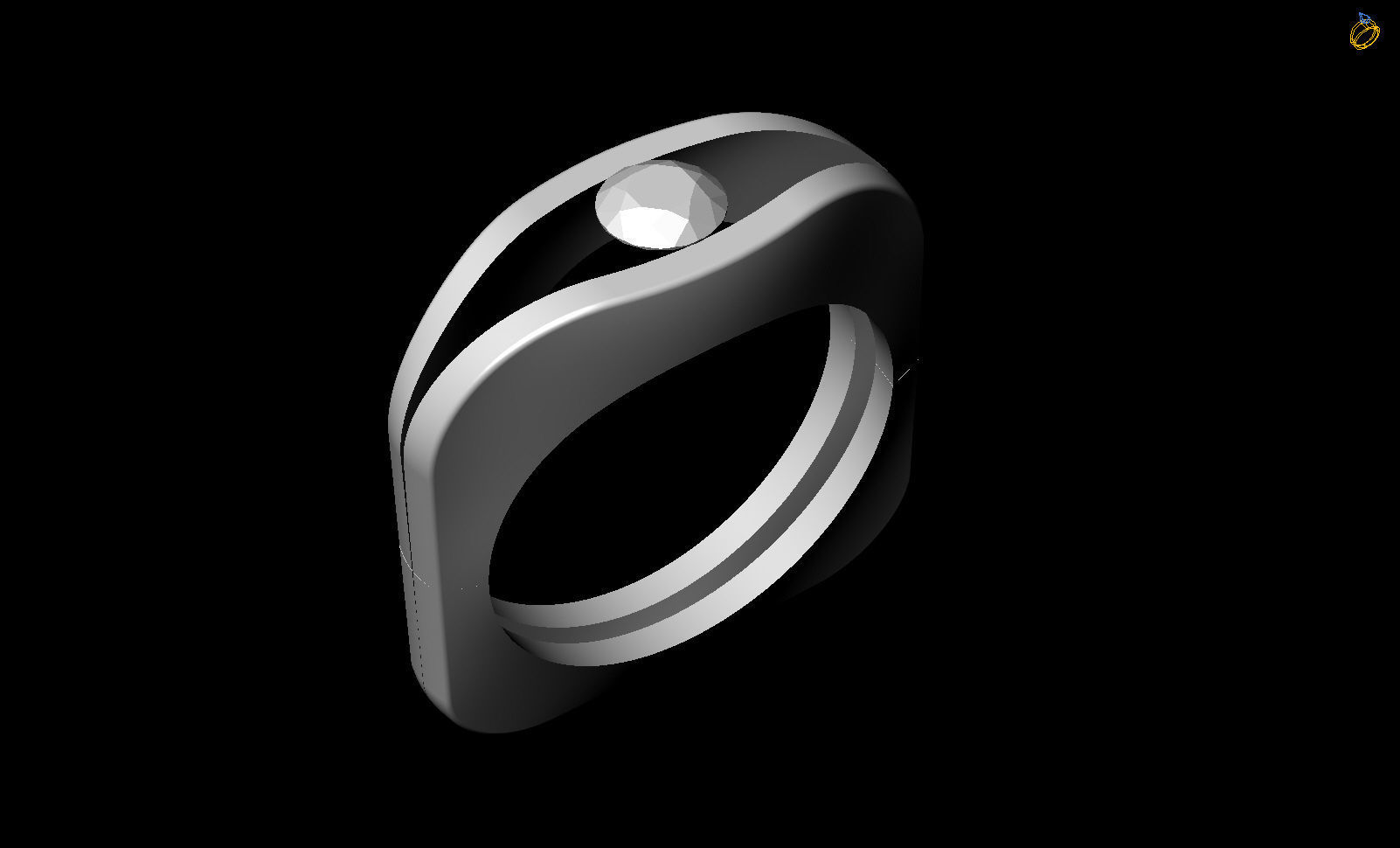 Italian Band Ring Set  3D Printable Rings Pack of 4 3D print model_1