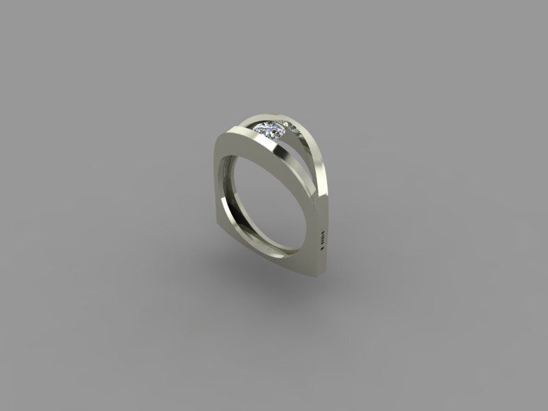 Italian Band Ring Set  3D Printable Rings Pack of 4 3D print model_2