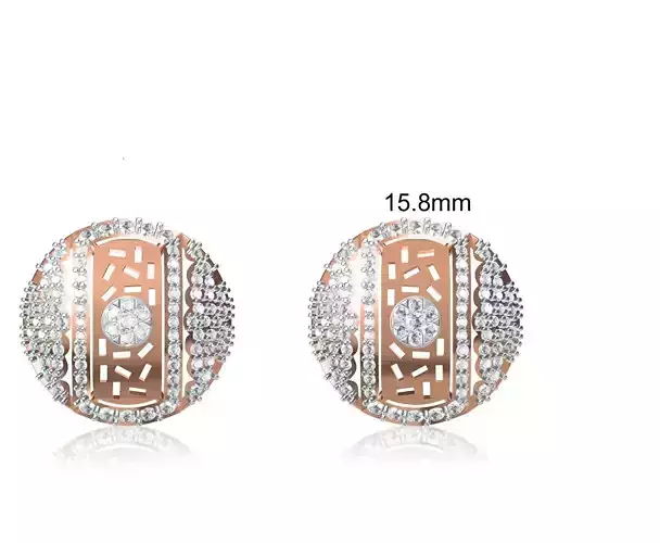 Women Stud Earring STL OBJ FBX JCD Details 3D print model