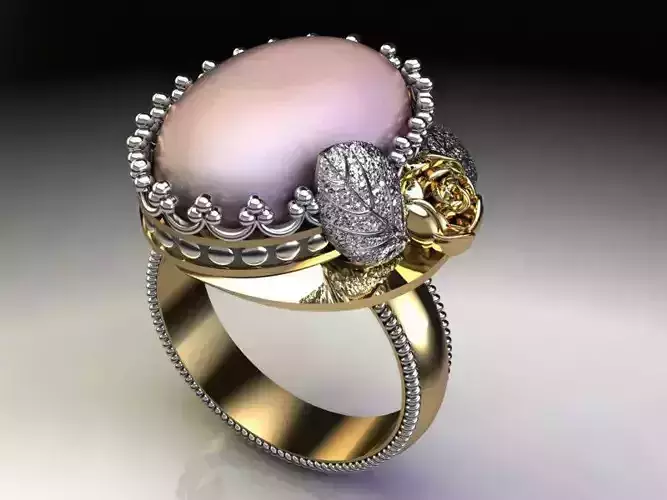 Flower ring 3D model