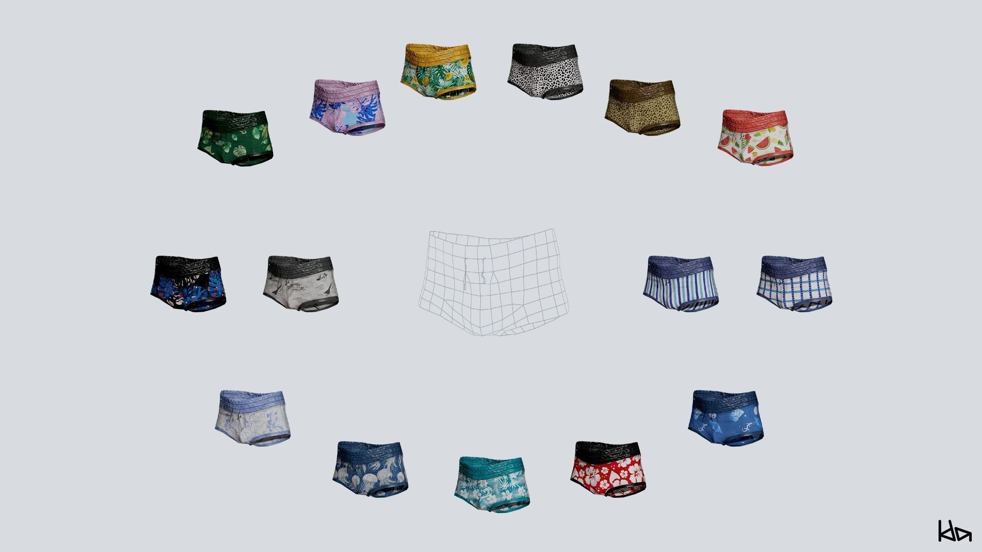 Beach Boys - Game Ready Low-poly 3D model_12