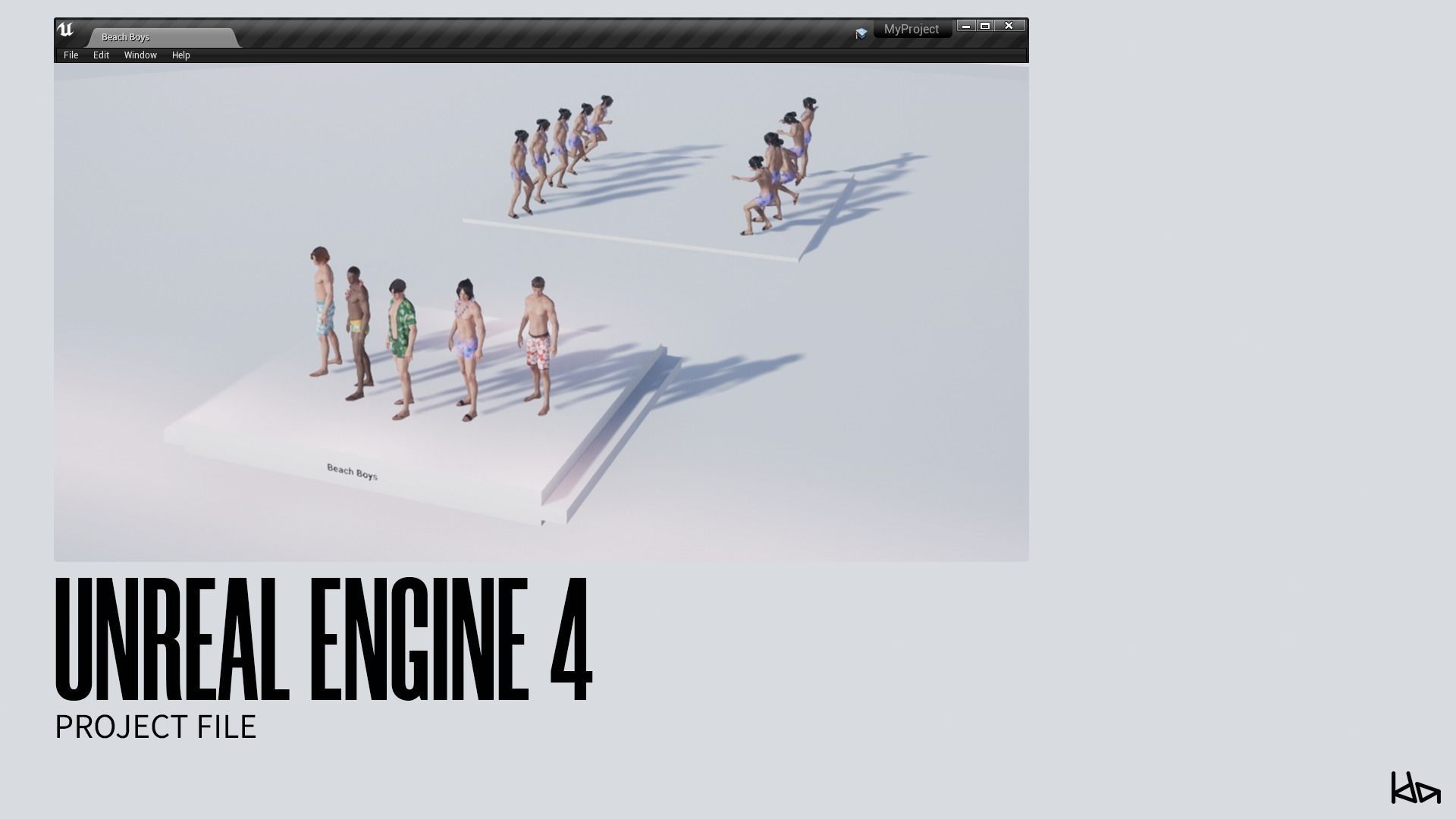 Beach Boys - Game Ready Low-poly 3D model_16