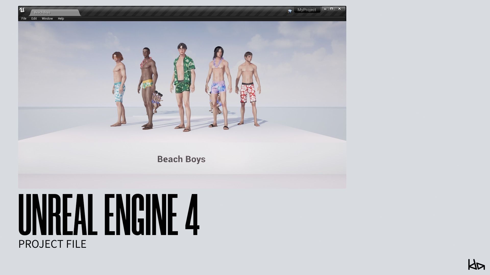 Beach Boys - Game Ready Low-poly 3D model_19