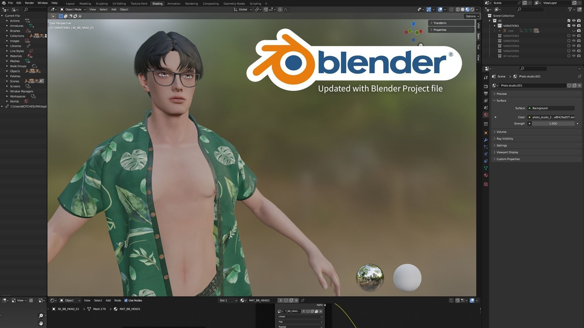 Beach Boys - Game Ready Low-poly 3D model_15