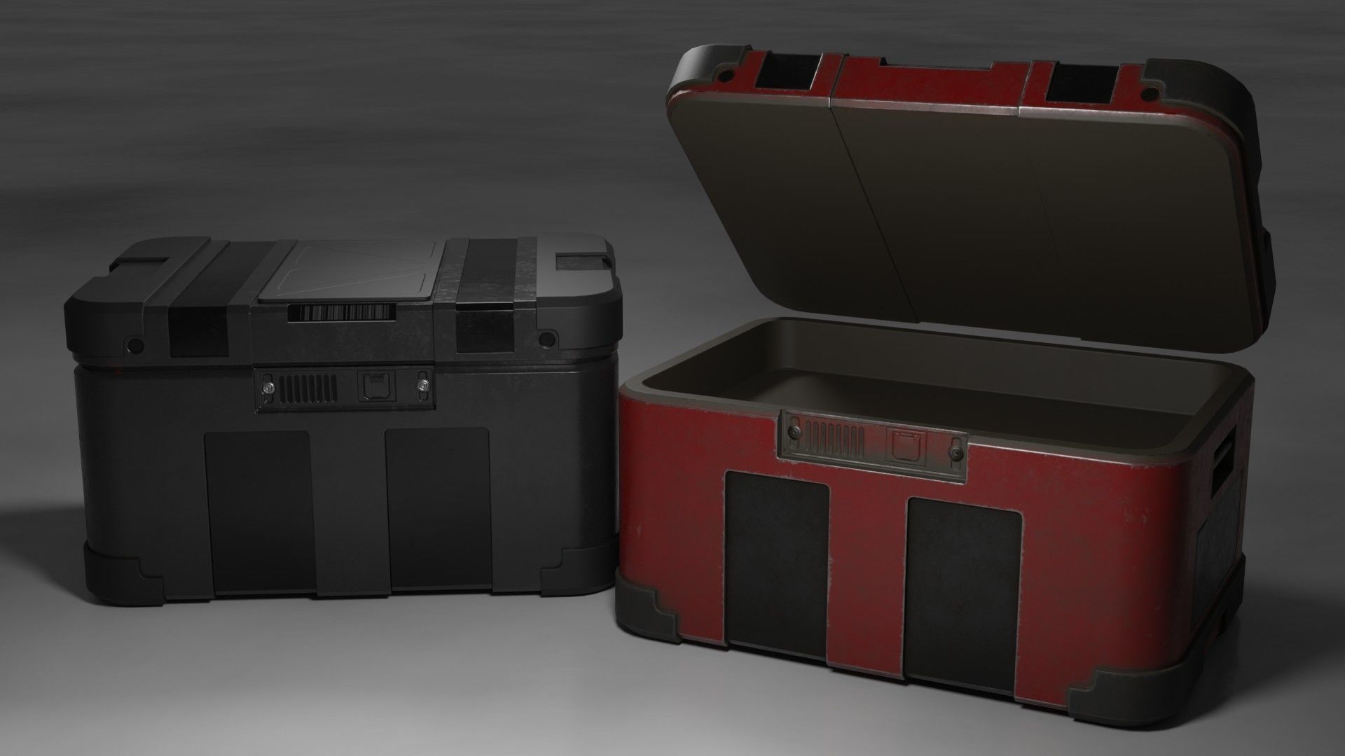Sci-fi box Free low-poly 3D model_2