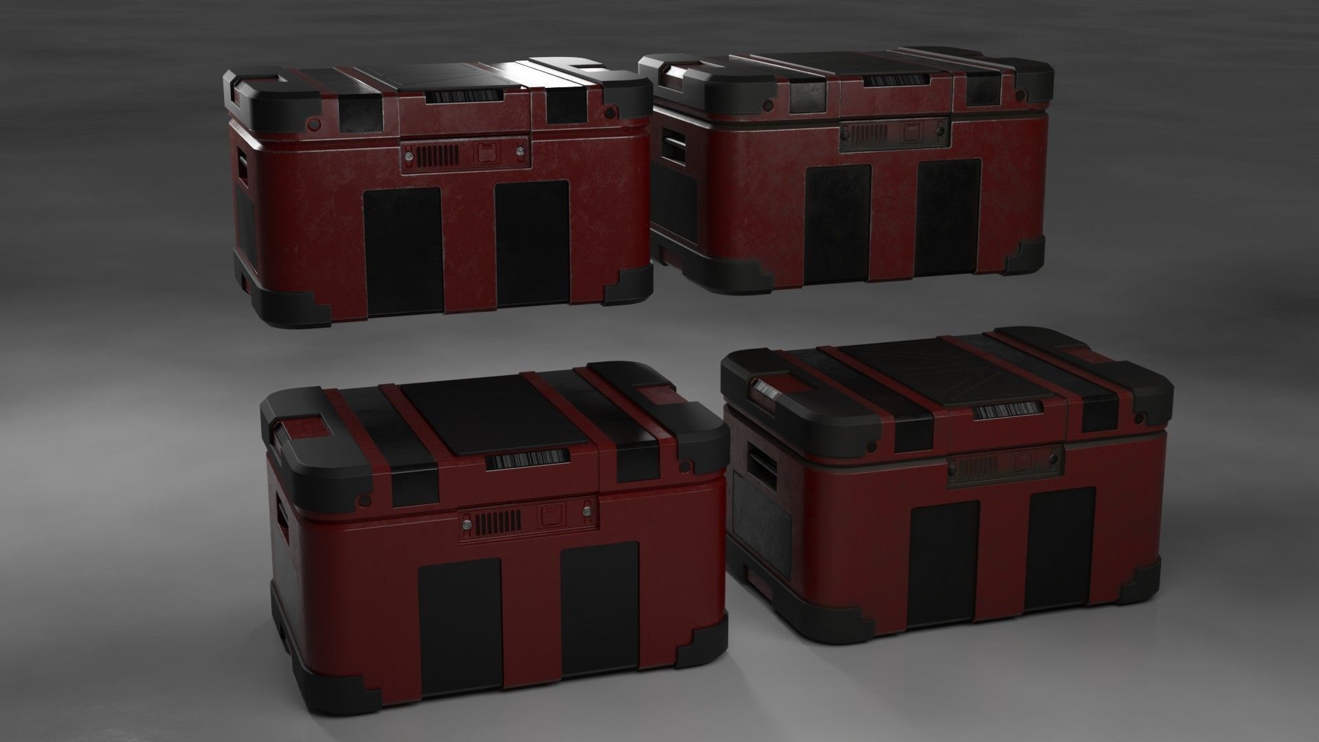 Sci-fi box Free low-poly 3D model_3
