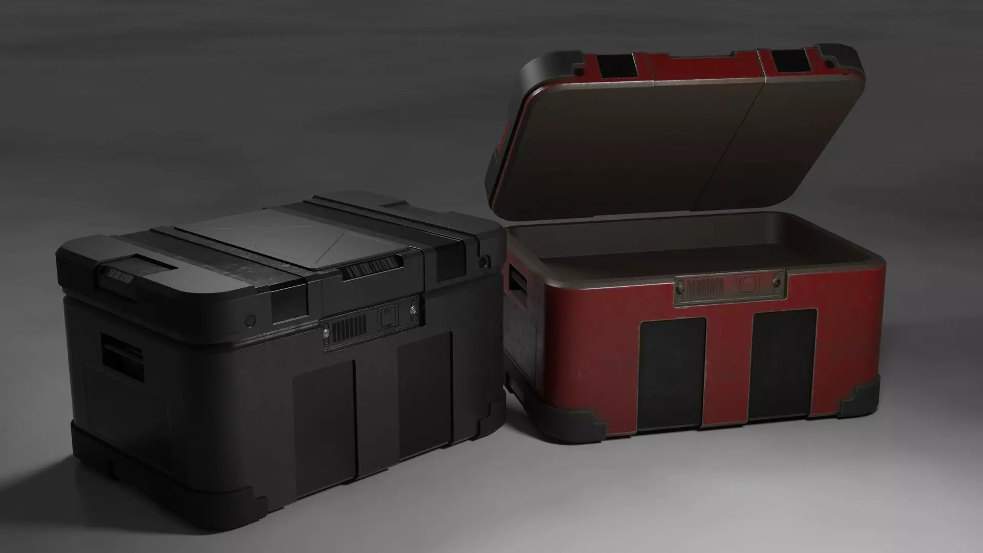 Sci-fi box Free low-poly 3D model_0
