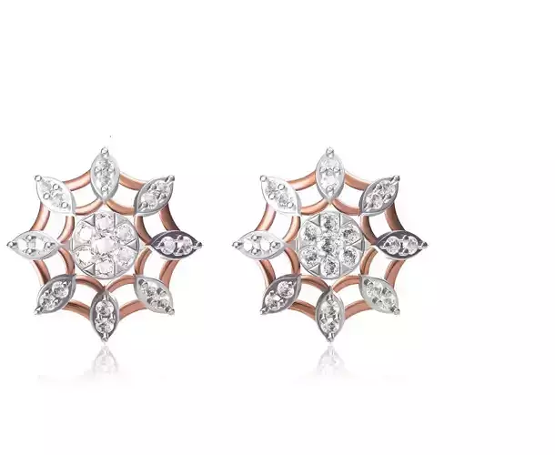Women Stud Earring STL OBJ FBX JCD Details 3D print model