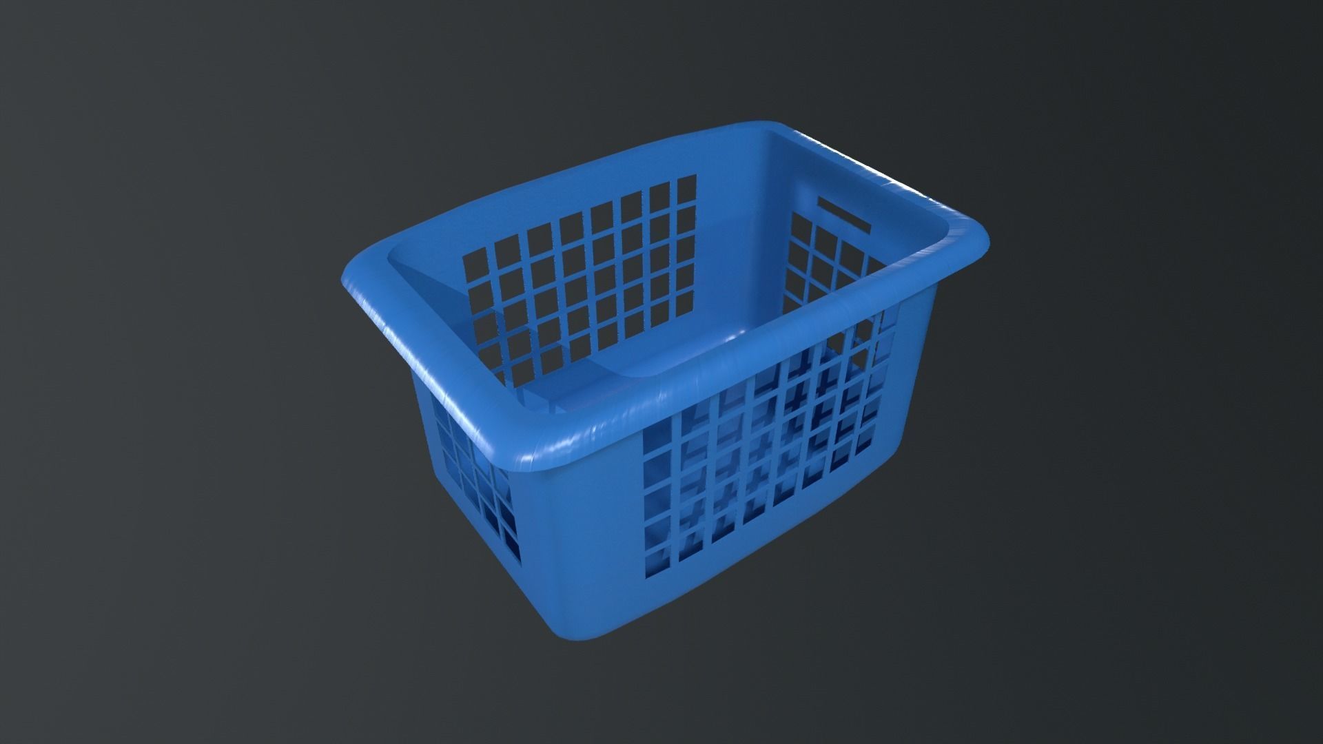 Plastic Basket 4k Low-poly 3D model_4