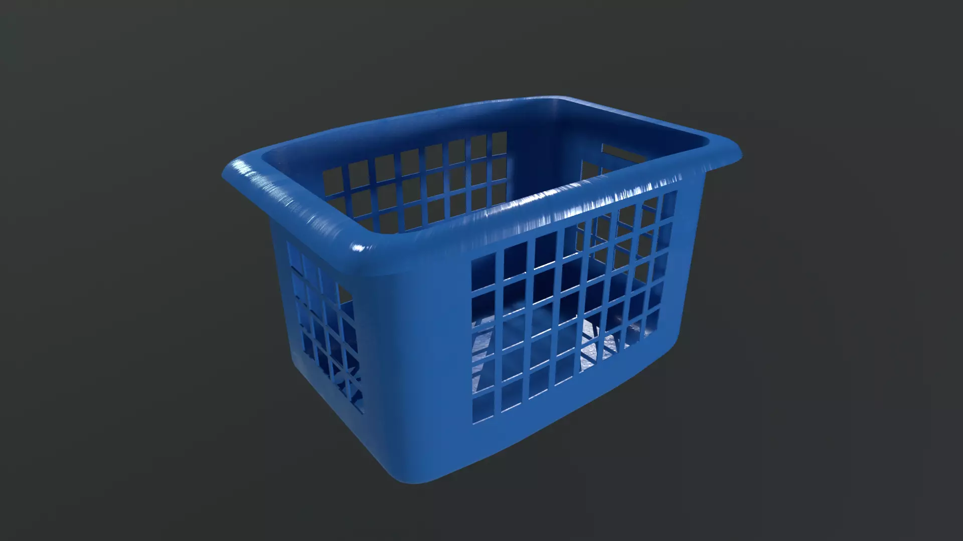 Plastic Basket 4k Low-poly 3D model_0