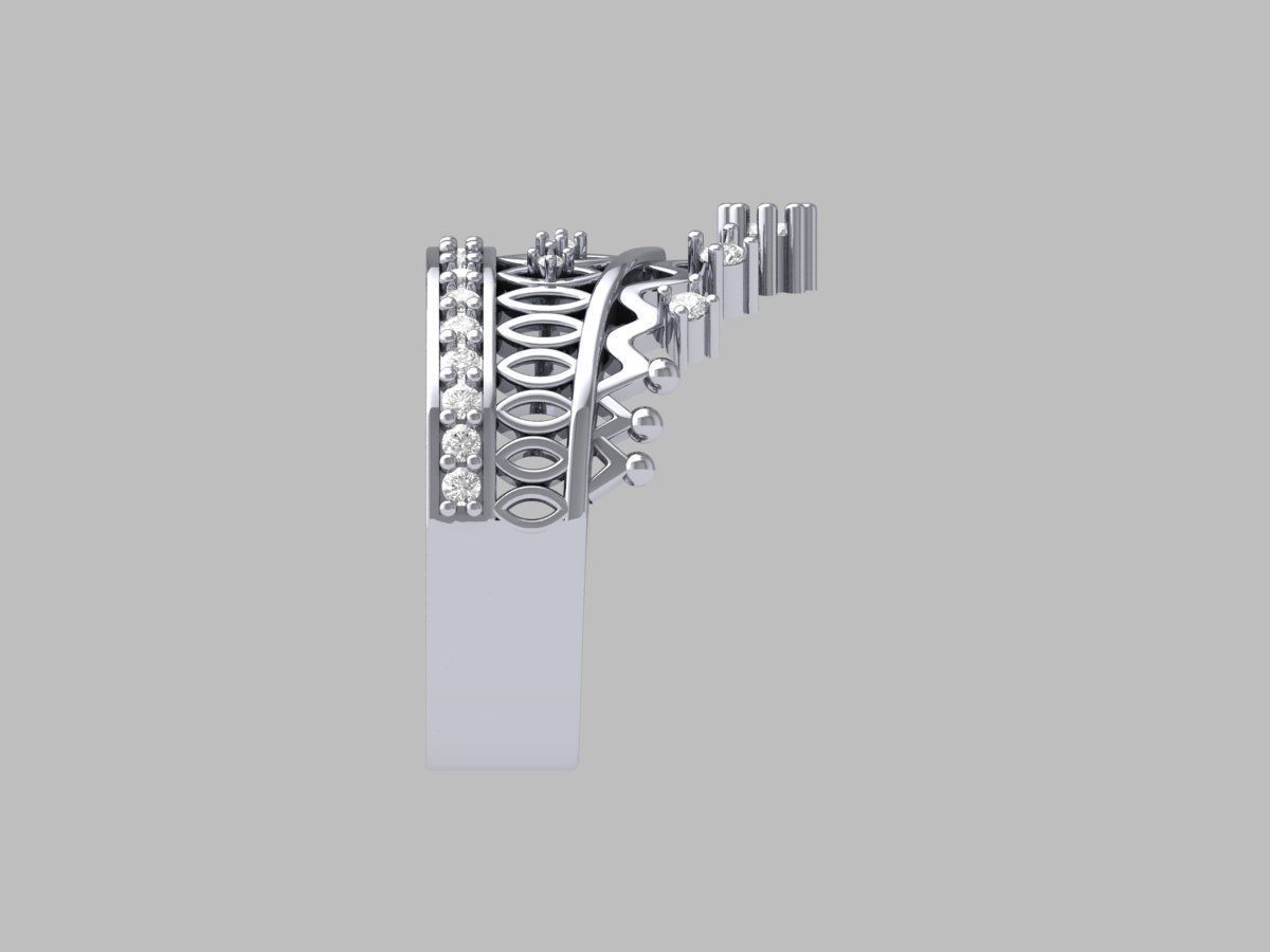 Crown Ring 3D print model_8
