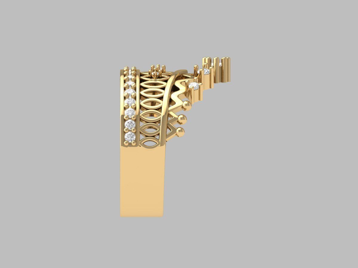 Crown Ring 3D print model_6