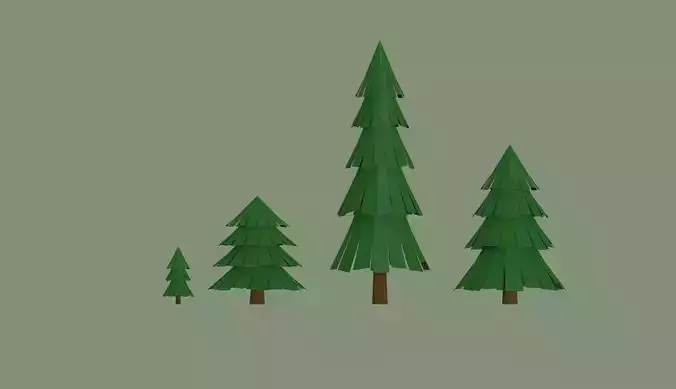 Pine Tree Low Poly 3D model