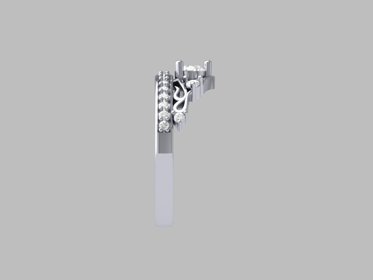 Crown Ring 3D print model_7