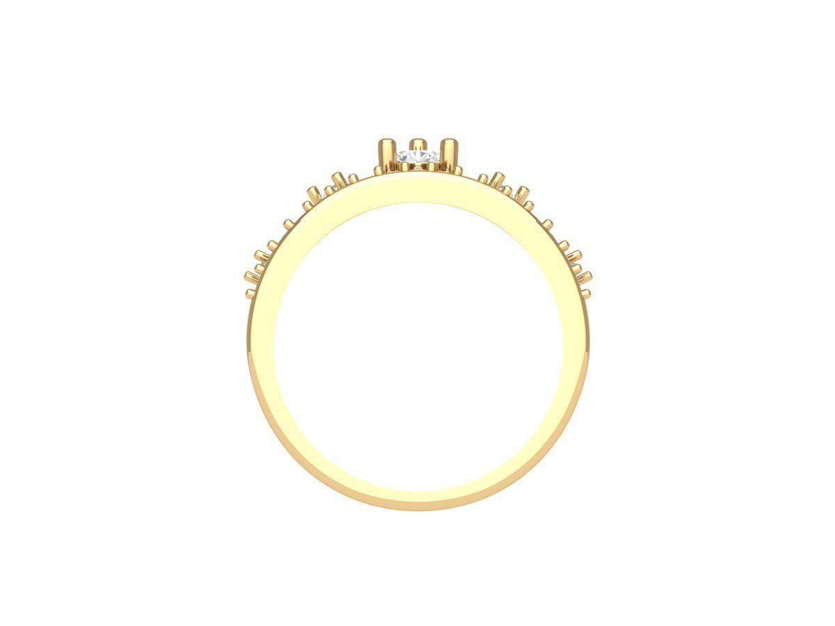 Crown Ring 3D print model_11