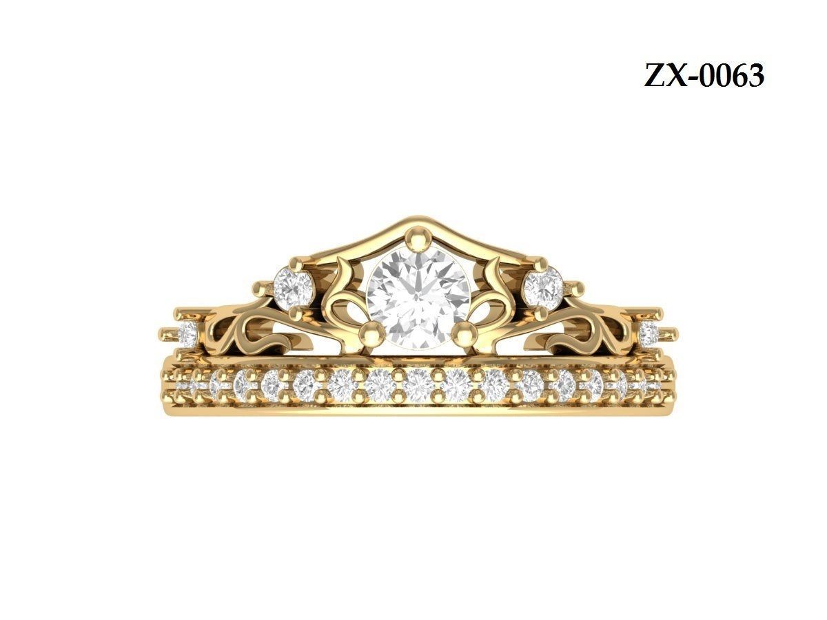 Crown Ring 3D print model_13