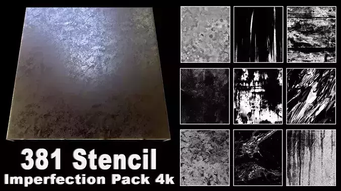 381 Stencil Imperfection Pack 4K  Low-poly 3D model