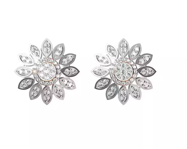 Women Stud Earring STL OBJ FBX JCD Details