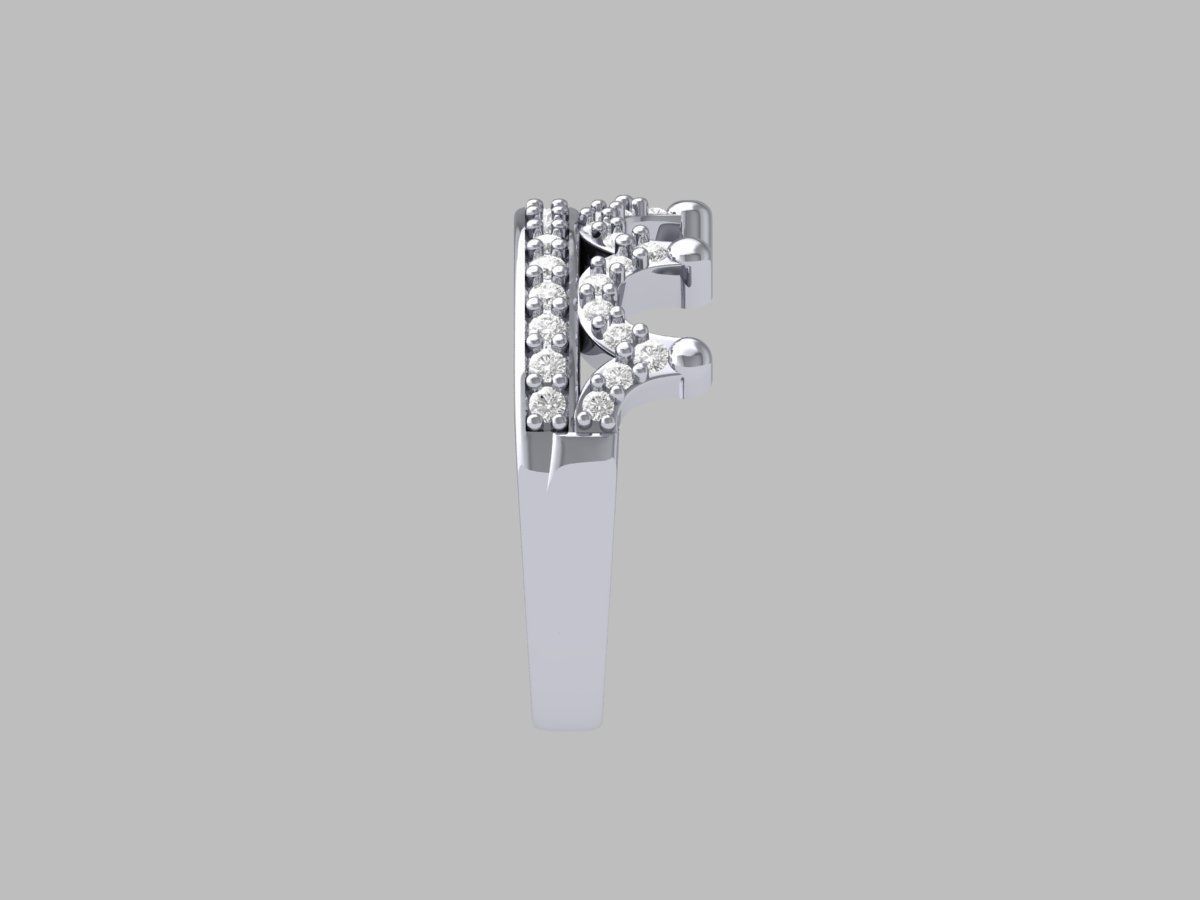 Crown Ring 3D print model_7