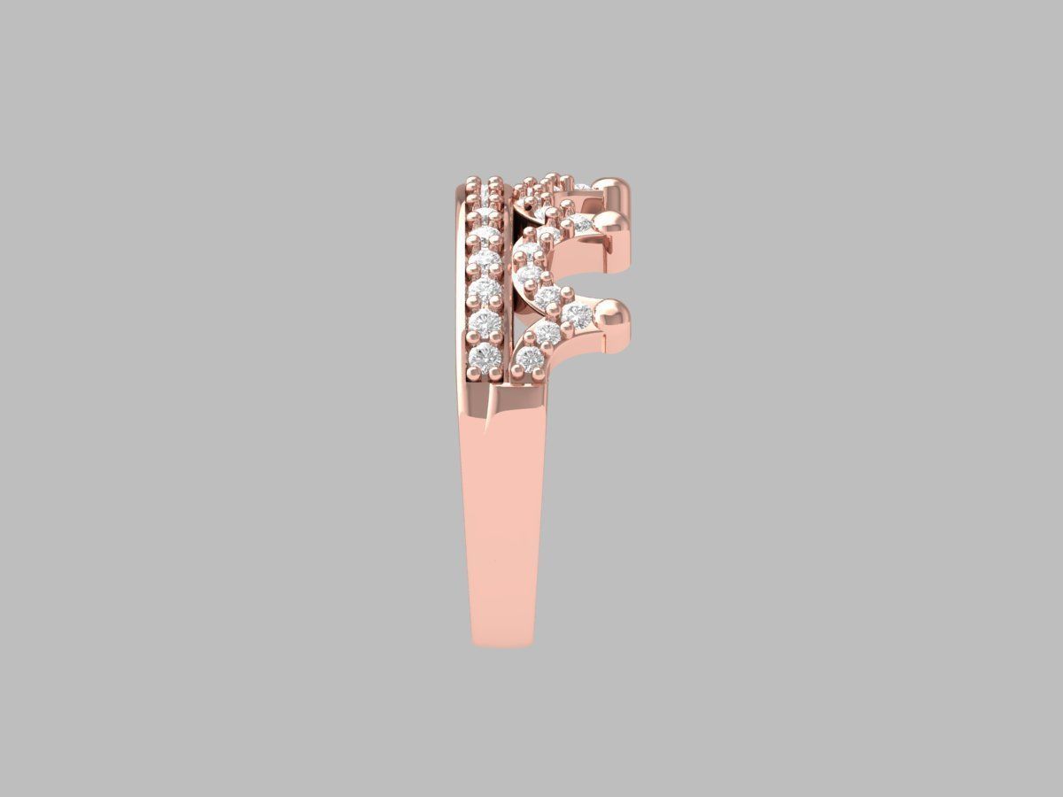 Crown Ring 3D print model_6