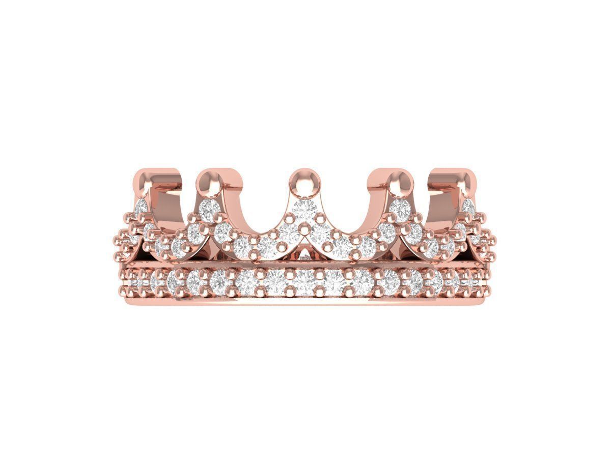 Crown Ring 3D print model_2