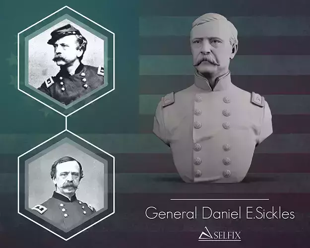 Daniel Sickles sculpture 3D print model