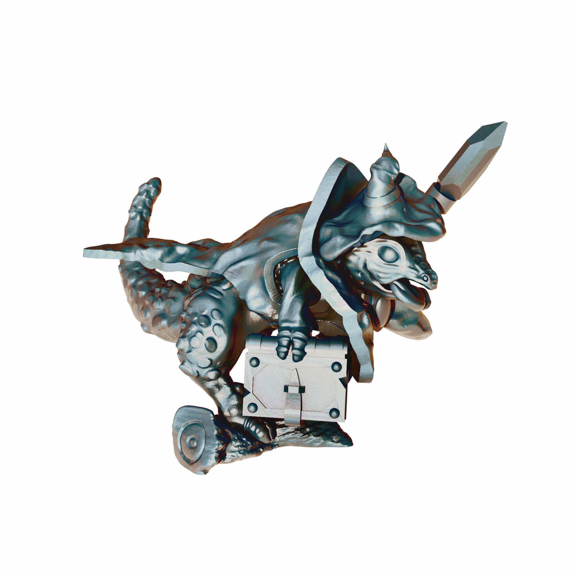 Lizard Wizard Fantasy Cute Creatures Fantasy Tabletop Miniatures 3D print model_19