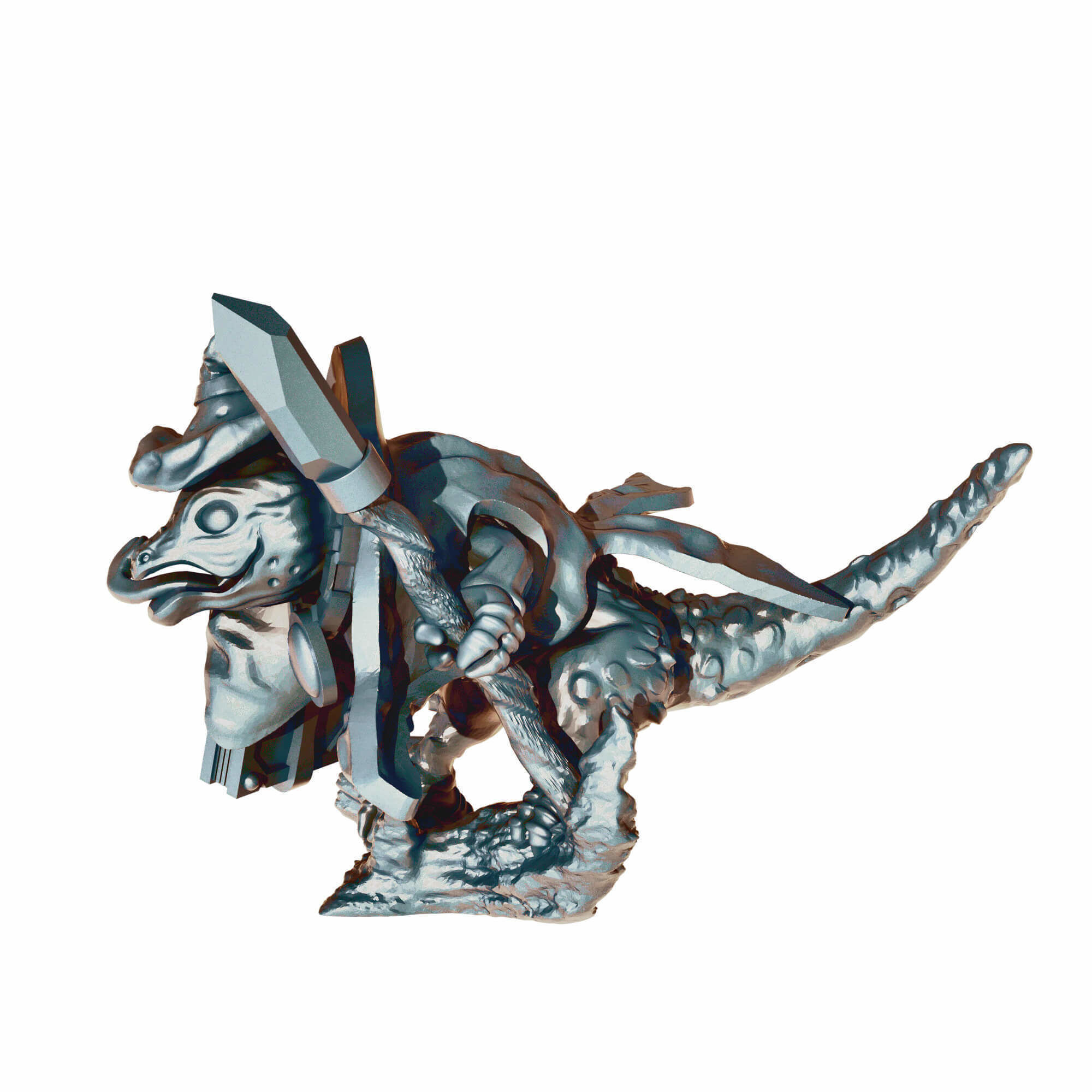 Lizard Wizard Fantasy Cute Creatures Fantasy Tabletop Miniatures 3D print model_16