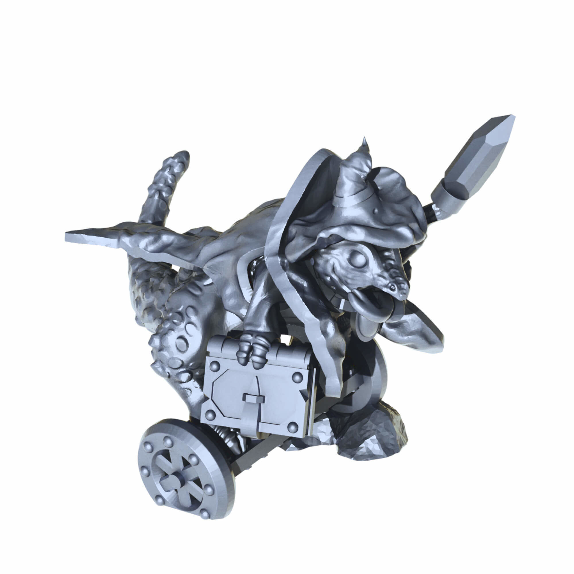 Lizard Wizard Fantasy Cute Creatures Fantasy Tabletop Miniatures 3D print model_5