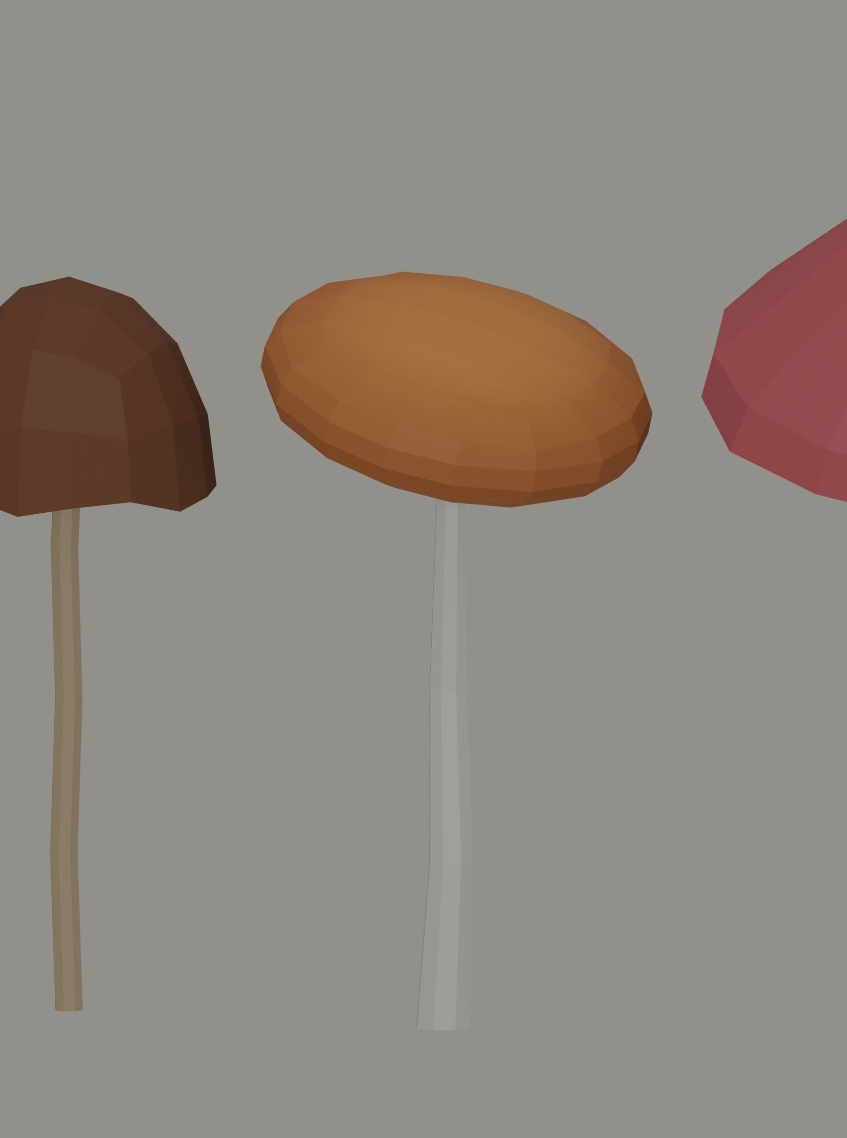 Mushrooms Low Poly Low-poly 3D model_10