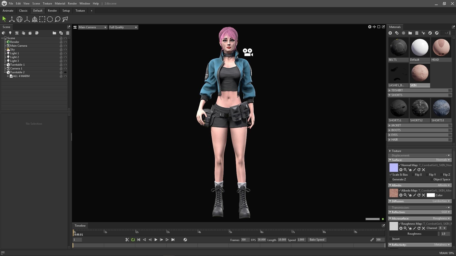 3D model Combat Girl 1 - Game Ready VR / AR / low-poly | CGTrader