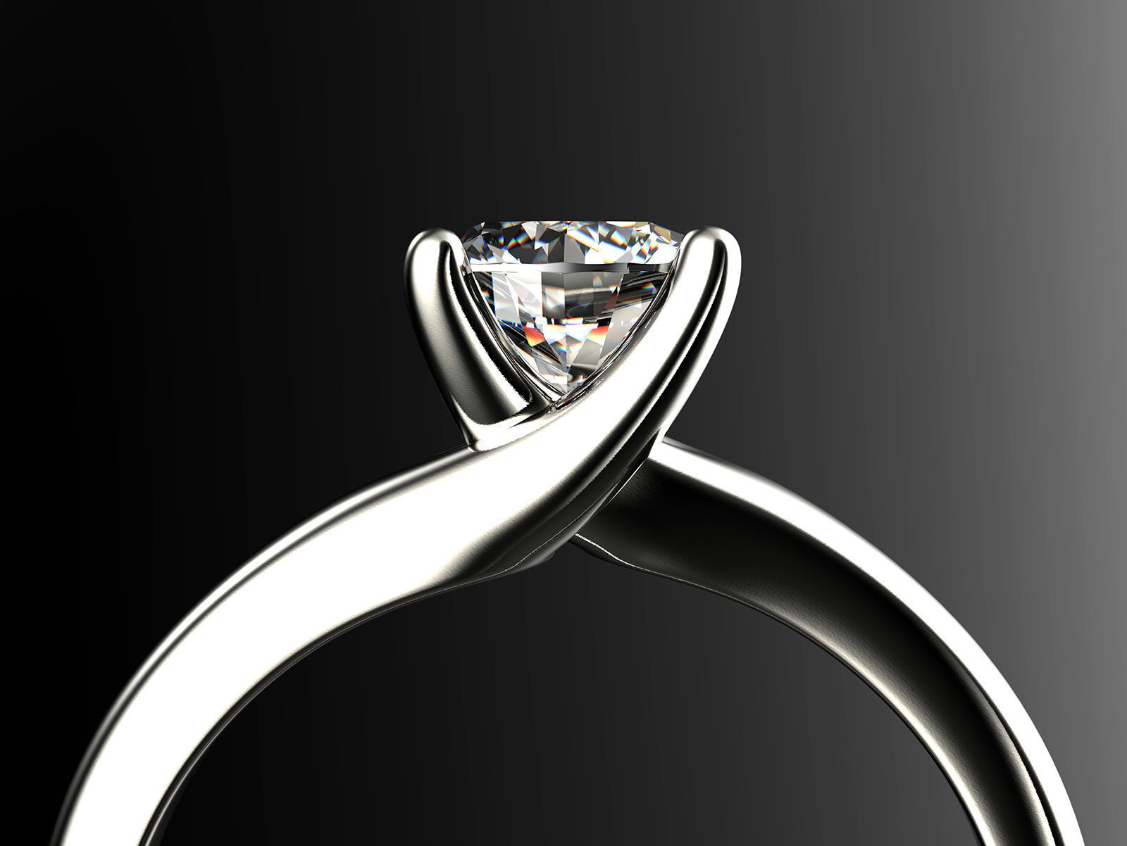 Engagement ring 0061 with a set of sizes 3D print model_10
