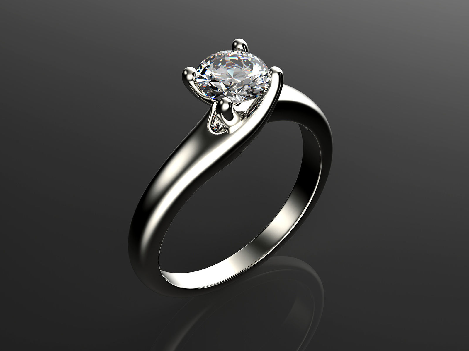 Engagement ring 0061 with a set of sizes 3D print model_9