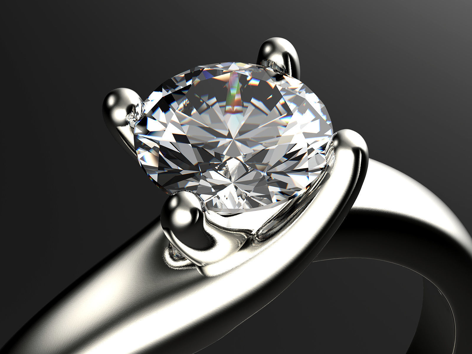 Engagement ring 0061 with a set of sizes 3D print model_7