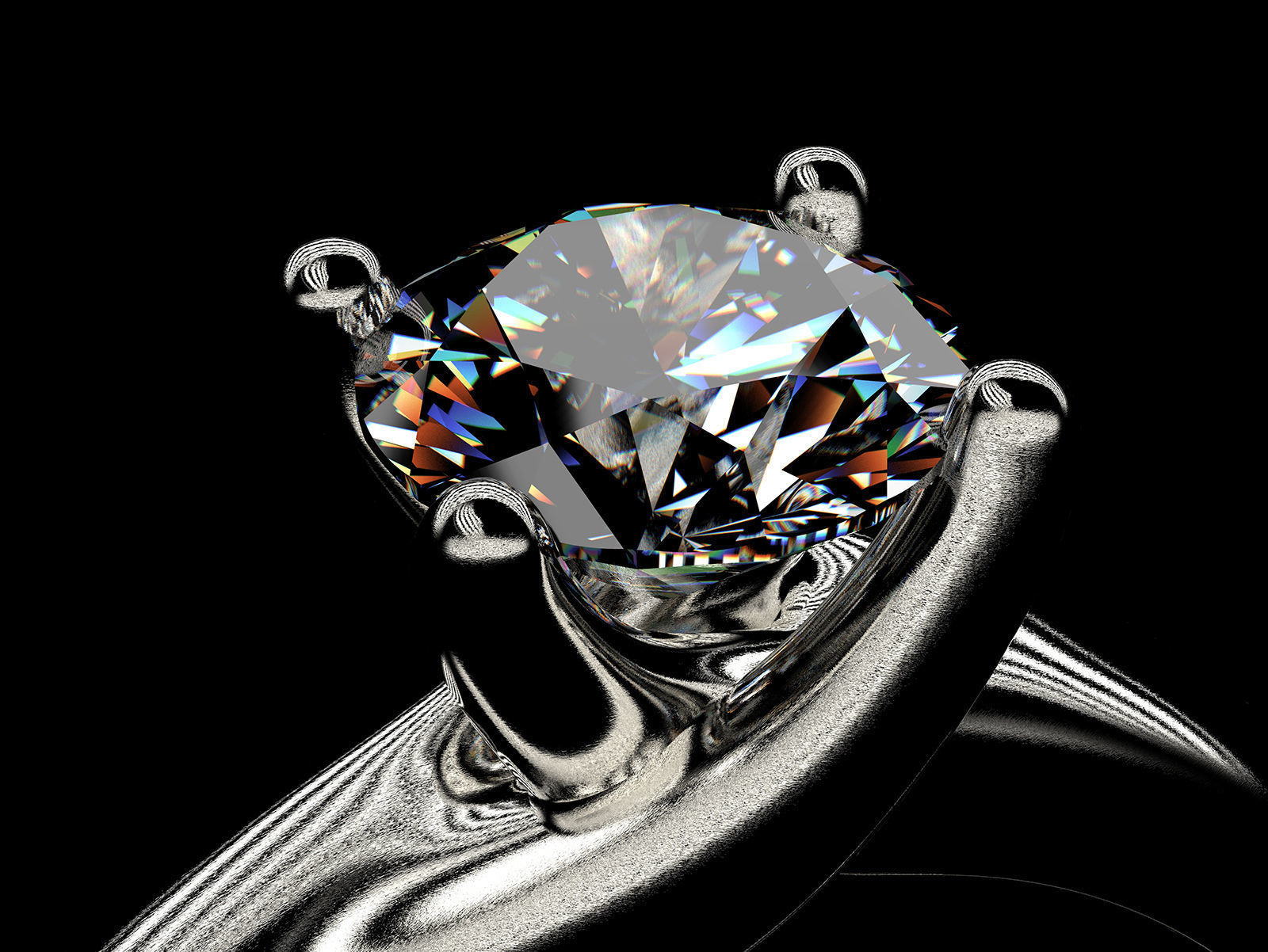 Engagement ring 0061 with a set of sizes 3D print model_1