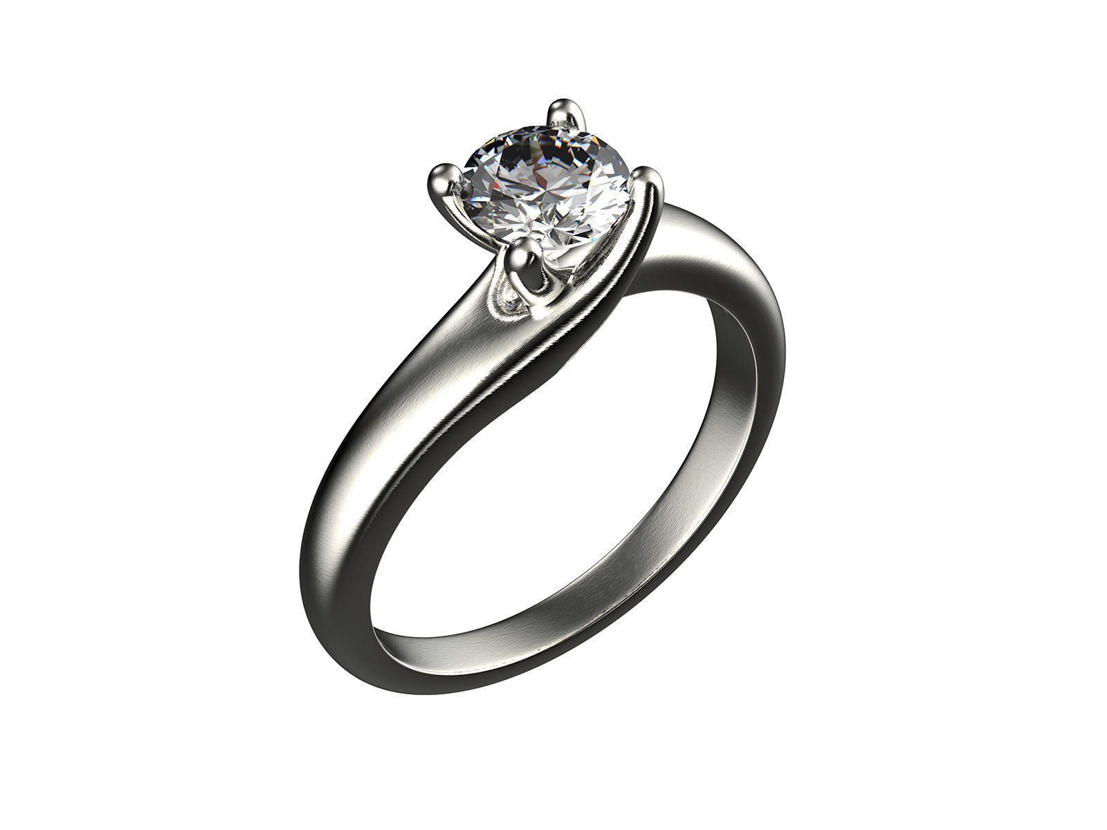 Engagement ring 0061 with a set of sizes 3D print model_3