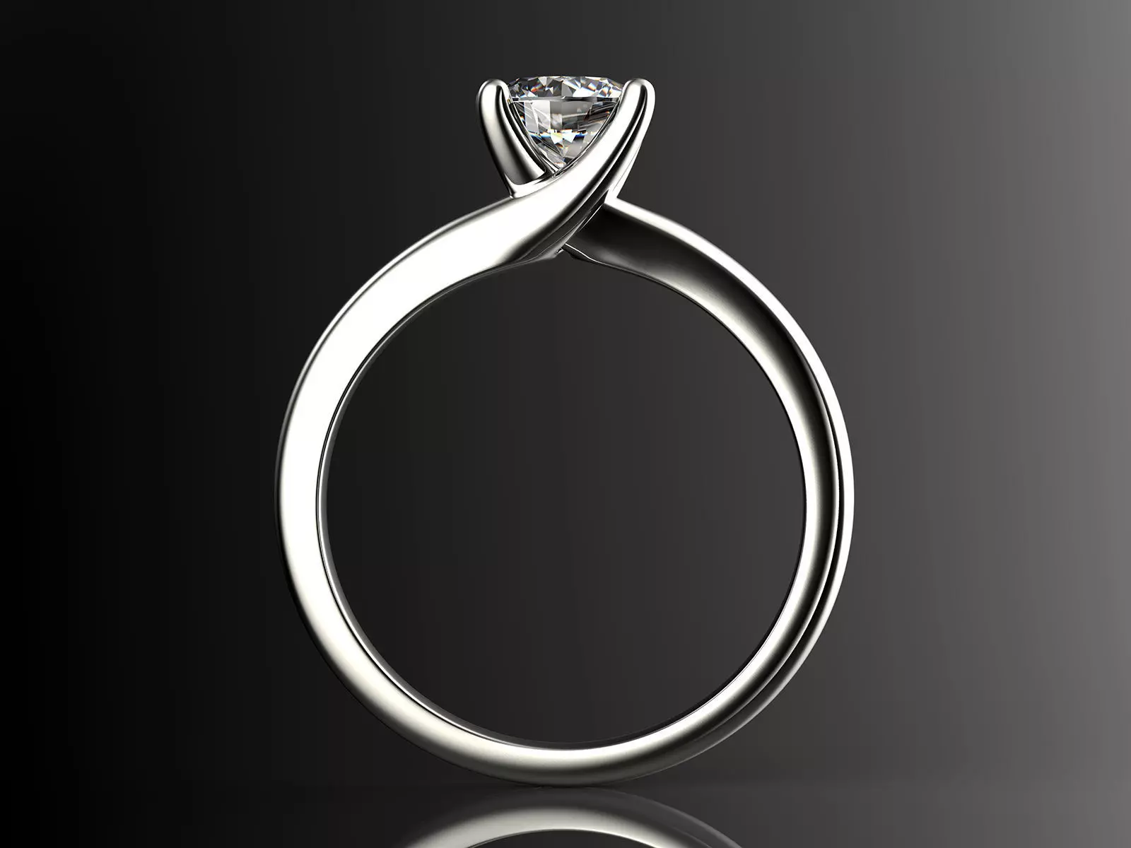 Engagement ring 0061 with a set of sizes 3D print model_0
