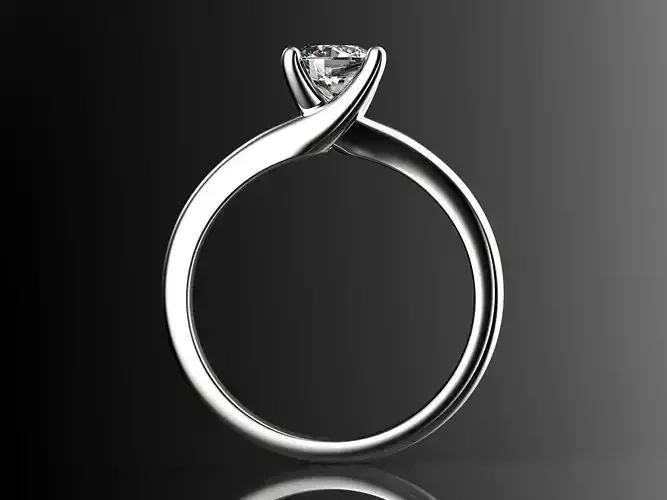 Engagement ring 0061 with a set of sizes 3D print model
