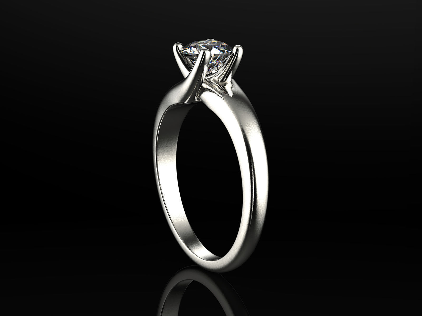 Engagement ring 0061 with a set of sizes 3D print model_4