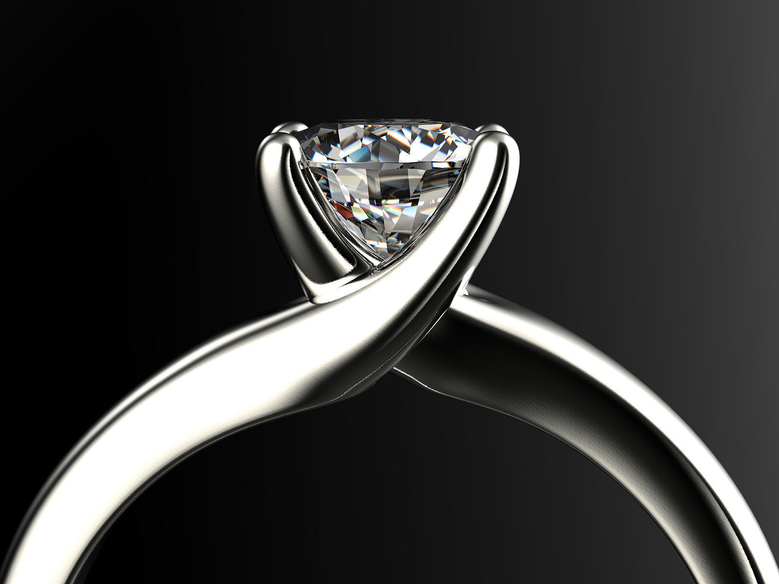 Engagement ring 0061 with a set of sizes 3D print model_6