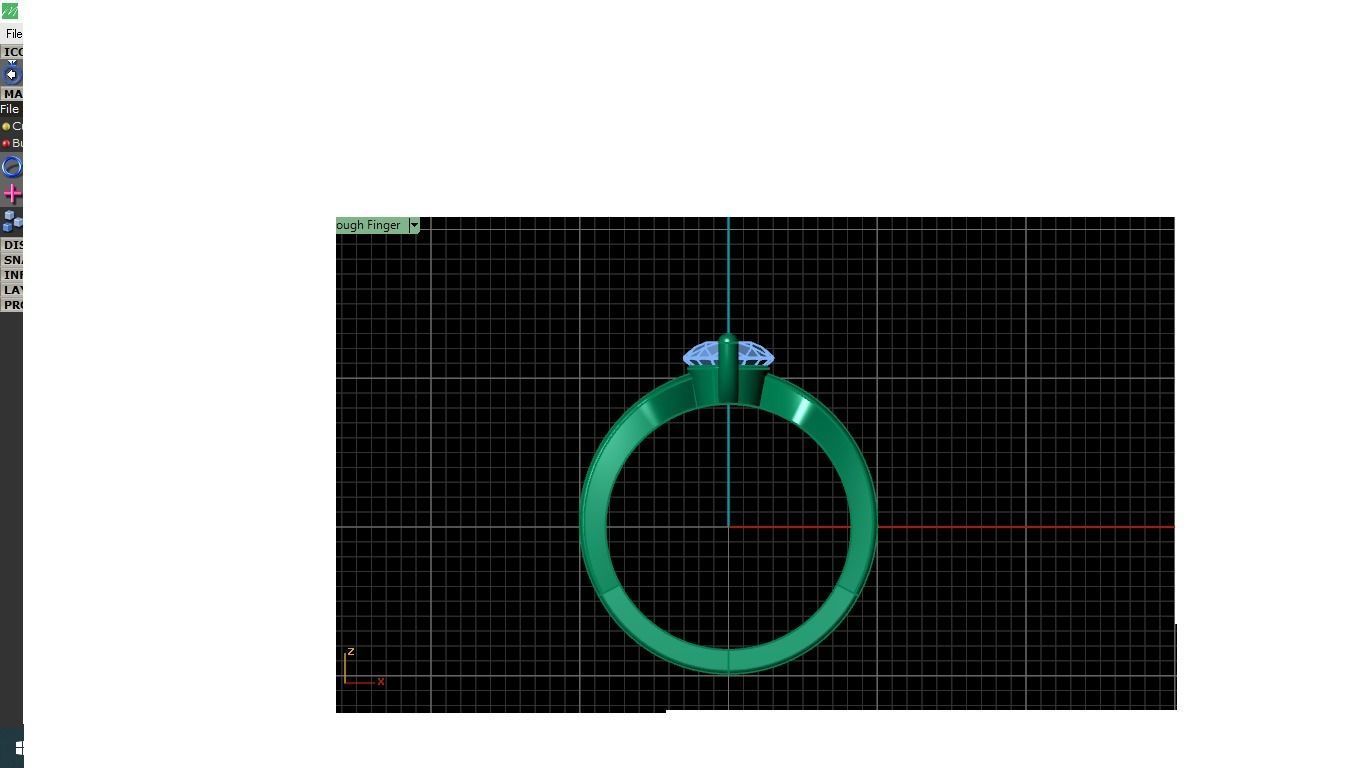 Engagement ring 3D print model_2