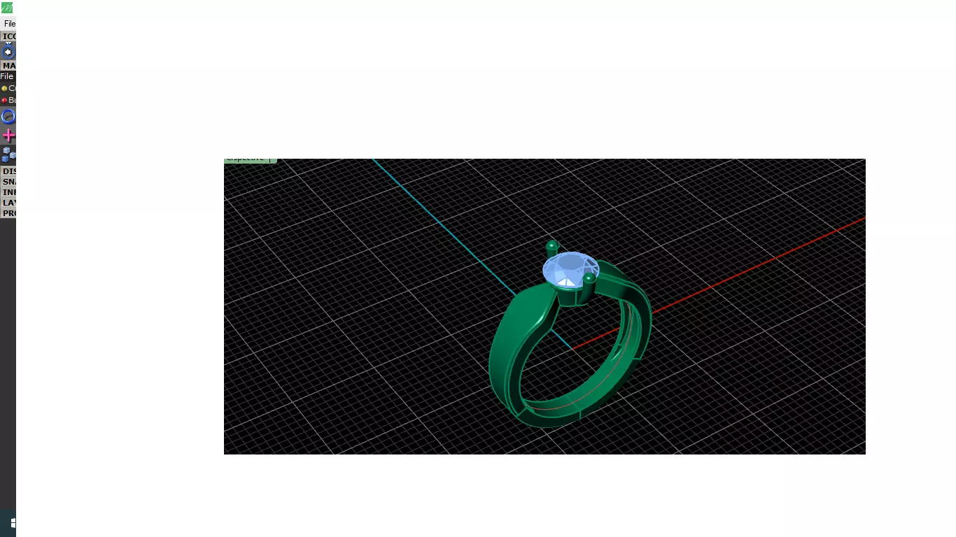 Engagement ring 3D print model_0