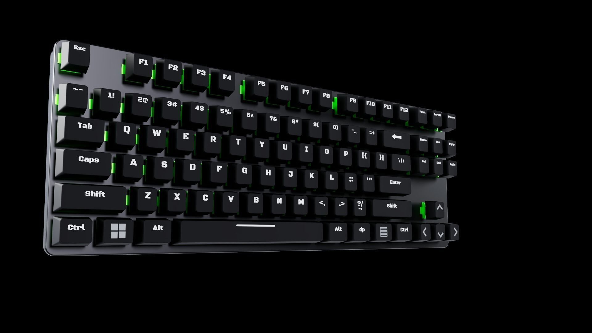 KeyboardDark Project One KD87A Mech 3D model_4