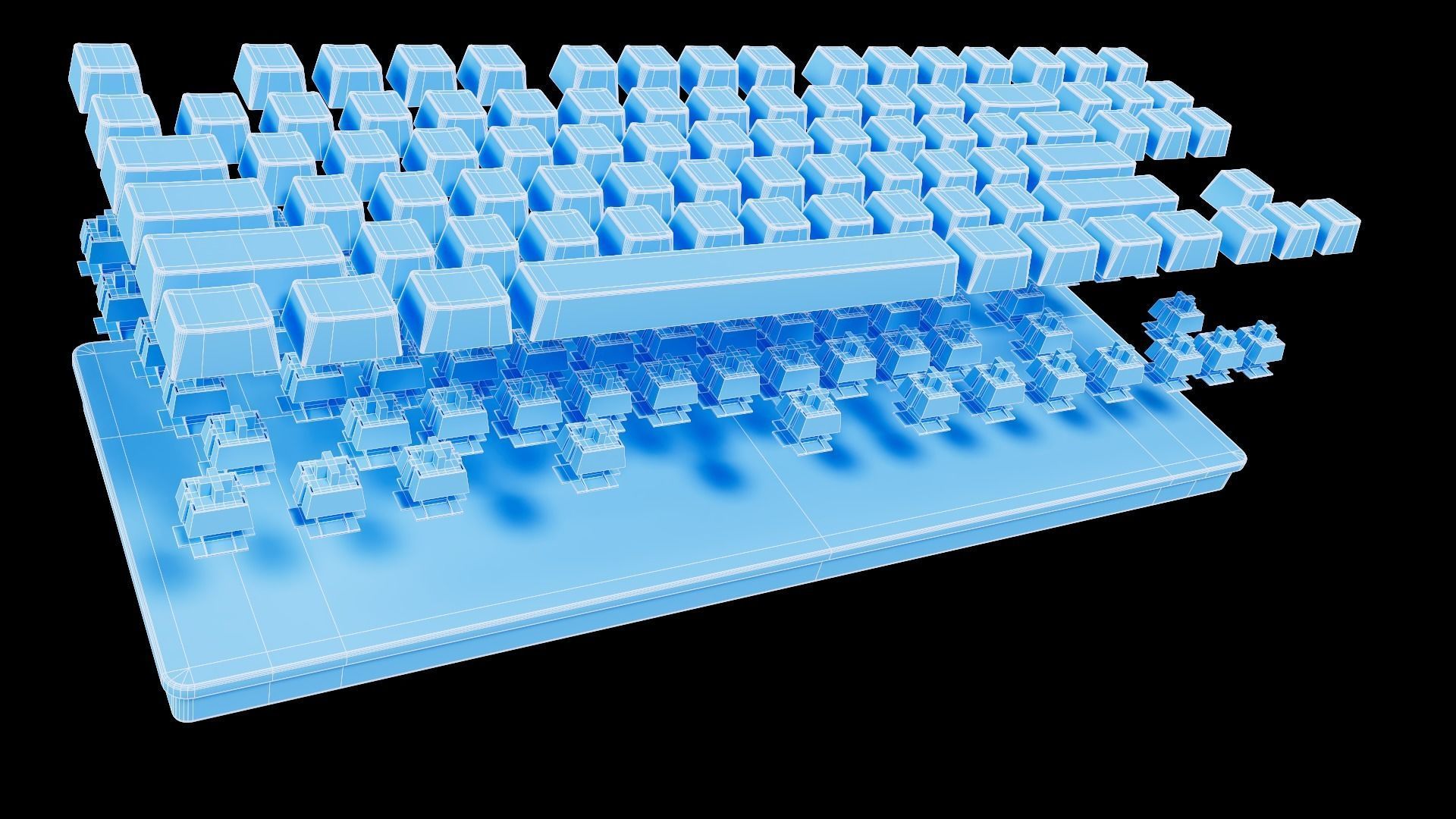 KeyboardDark Project One KD87A Mech 3D model_12