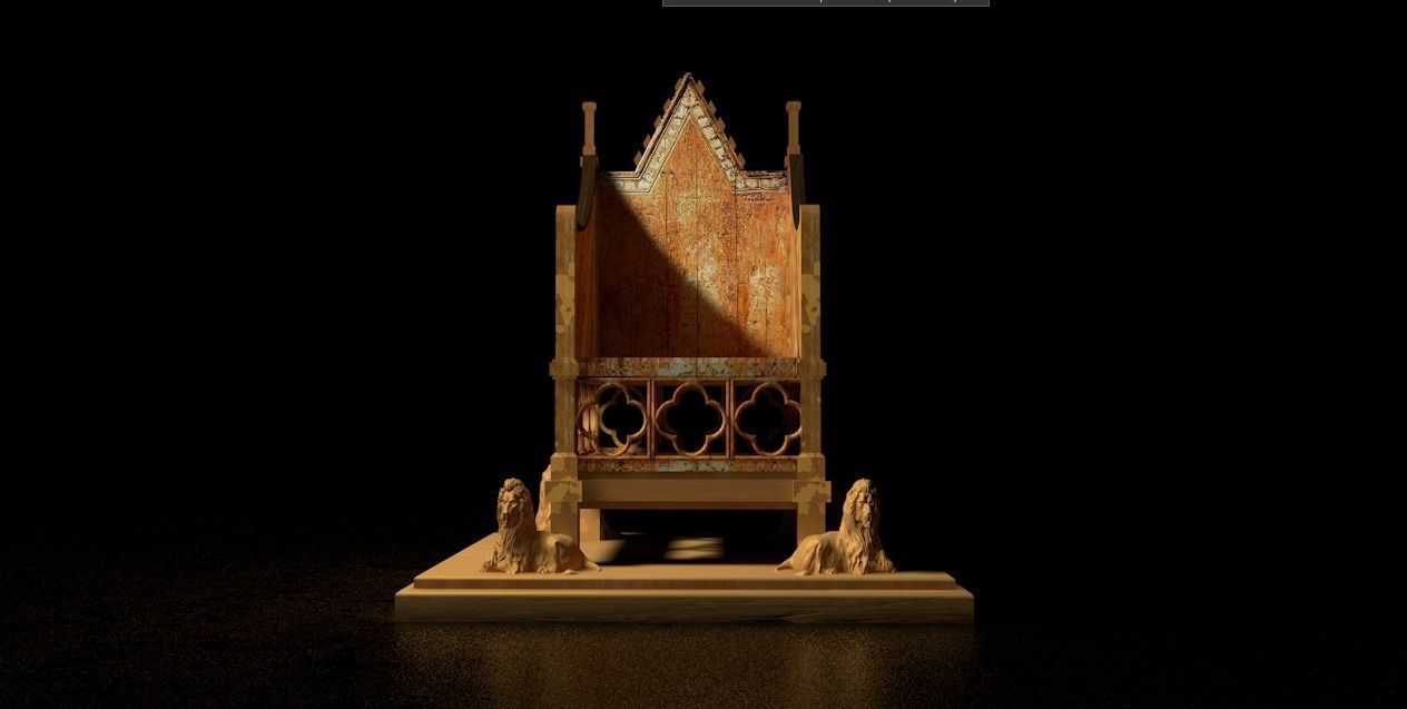 Coronation Throne 3D model_1