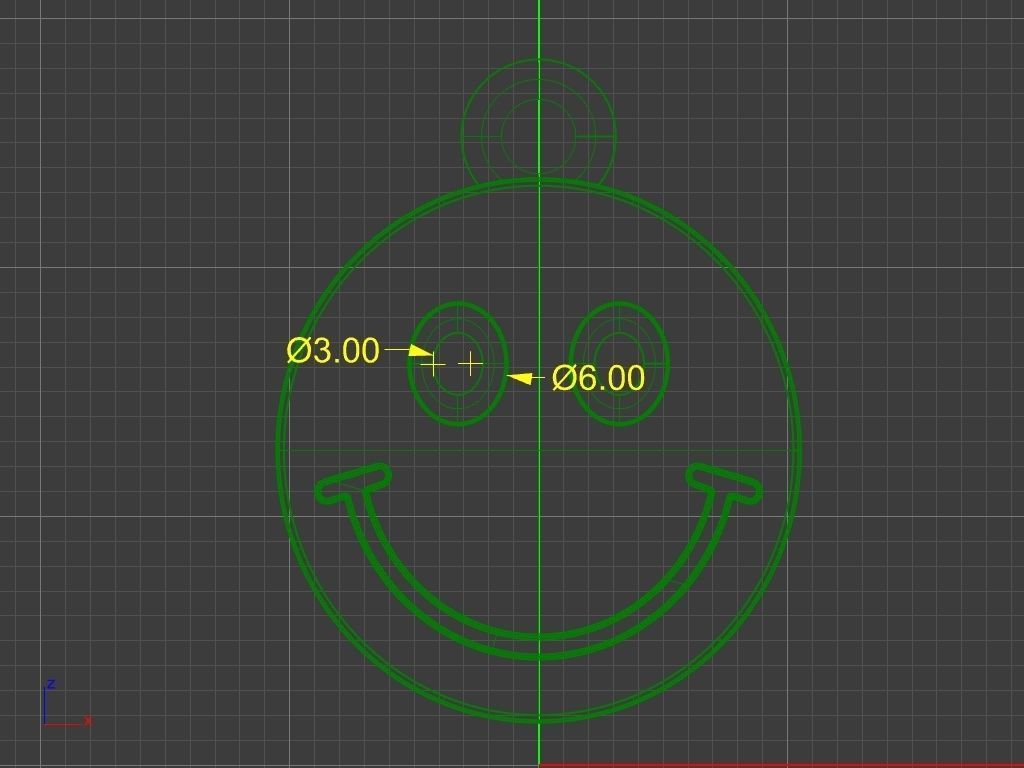 Smile Pendant Pendente Charm Smile 3D print model_7