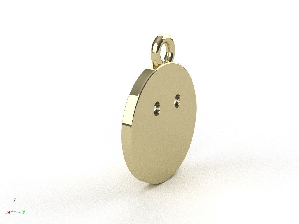 Smile Pendant Pendente Charm Smile 3D print model_2