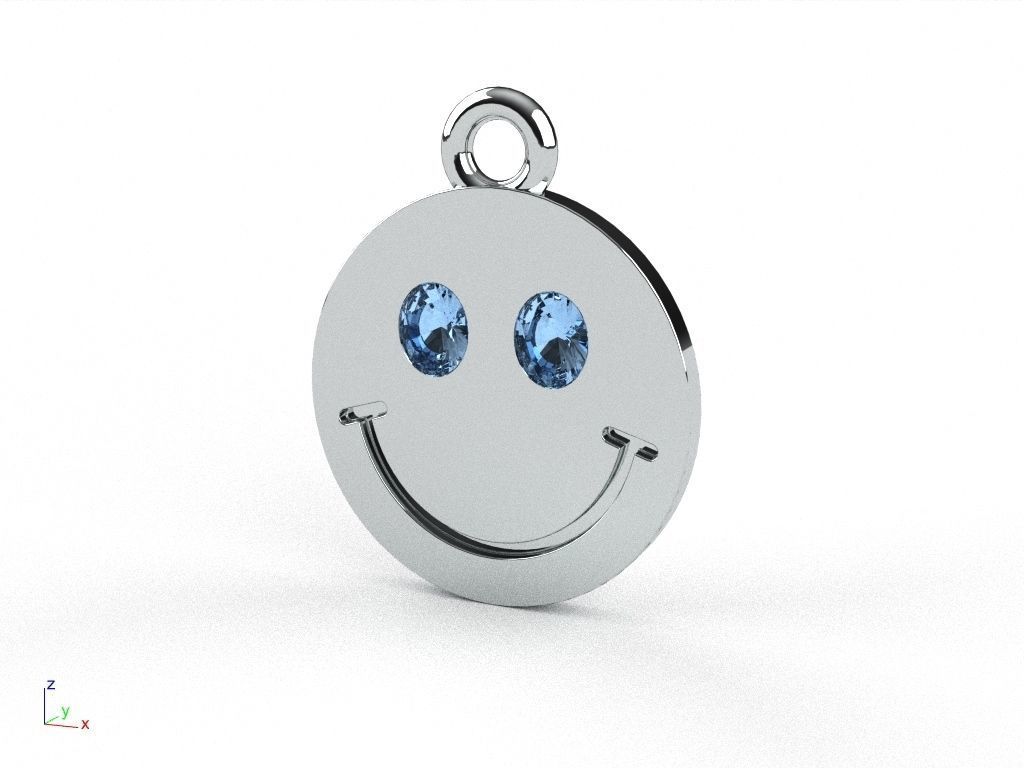 Smile Pendant Pendente Charm Smile 3D print model_10