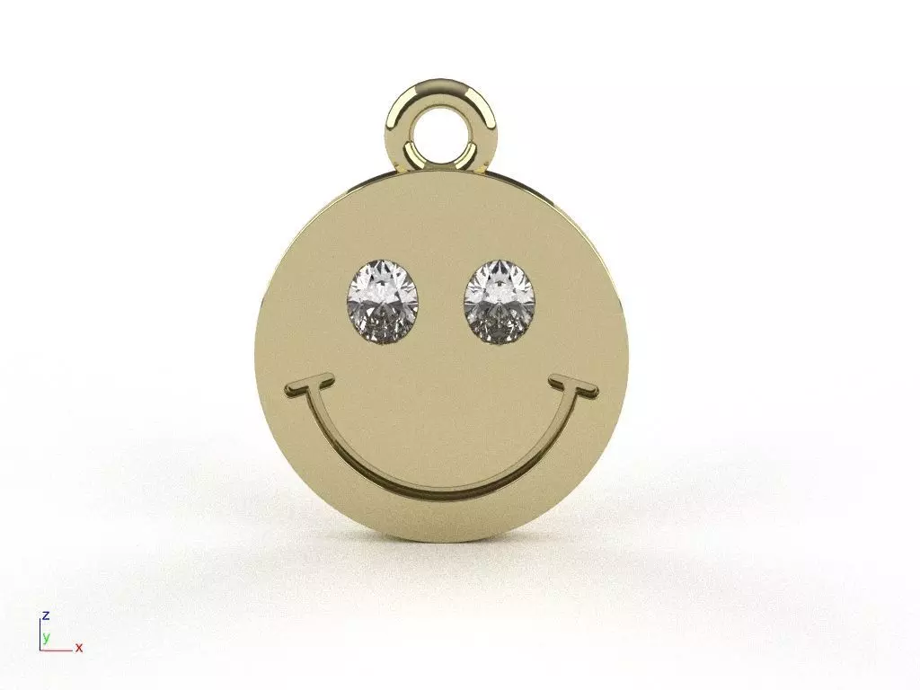 Smile Pendant Pendente Charm Smile 3D print model_0